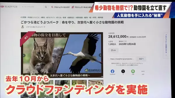 「経営難の動物園から脱却を… 希少動物を無償で呼び込む“秘訣” 物価高などでいまだ半分が未公開エリア 三重･多気町の｢ごかつら池どうぶつパーク｣」の画像