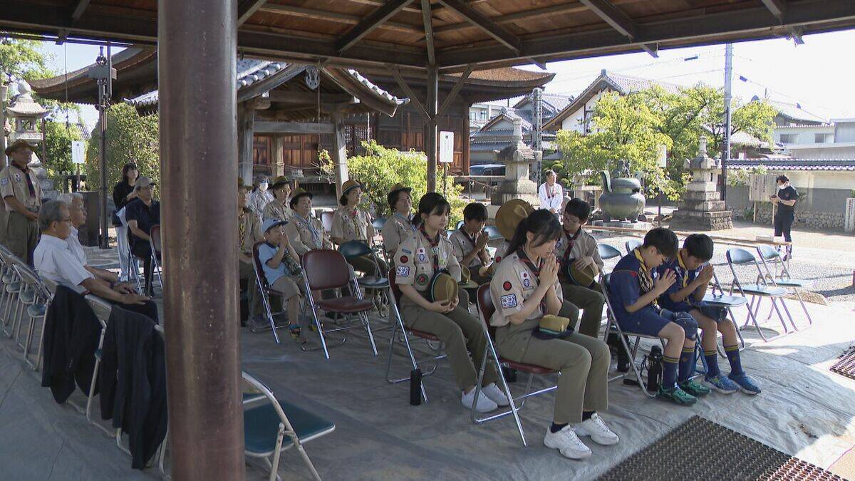 原爆投下から81年 愛知･北名古屋市で“平和を祈る鐘” ｢他の国の人たちも平和になってほしい｣ 市長や地元のボーイスカウトらが黙とう