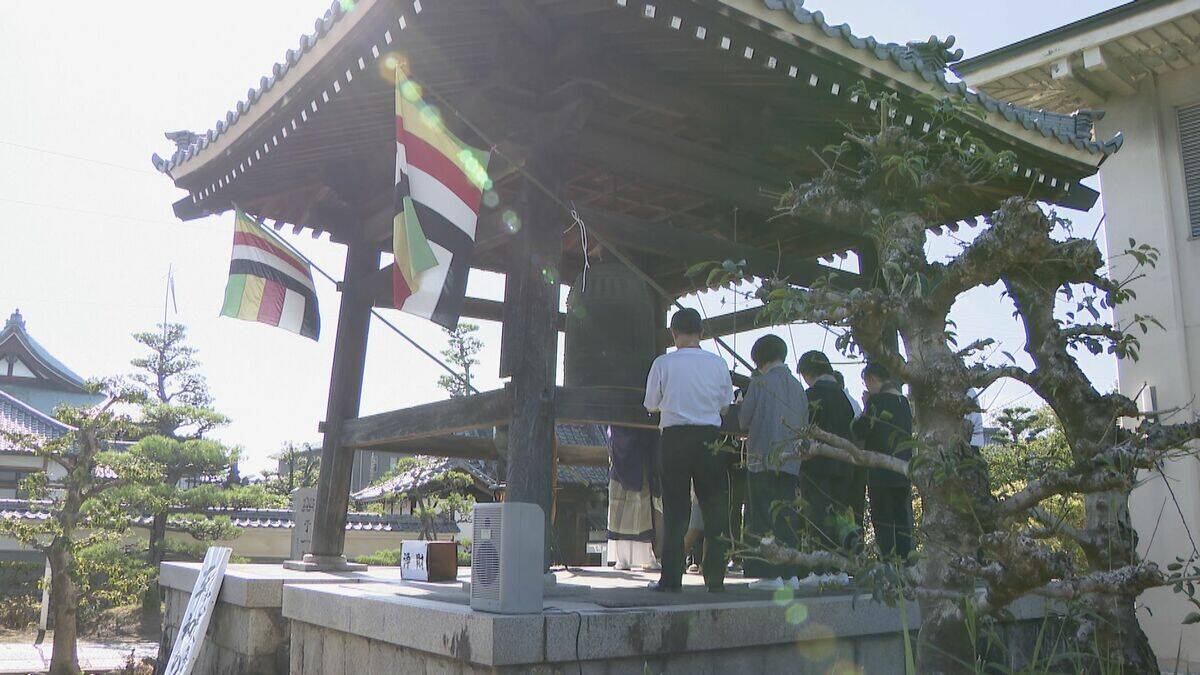 原爆投下から81年 愛知･北名古屋市で“平和を祈る鐘” ｢他の国の人たちも平和になってほしい｣ 市長や地元のボーイスカウトらが黙とう