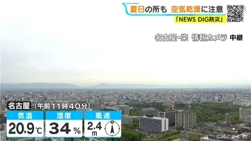 岐阜で25℃予想 ことし初の夏日か 各地でヒノキ花粉｢極めて多い｣見込み 愛知･名古屋･岐阜･三重の天気予報（4/13 昼）