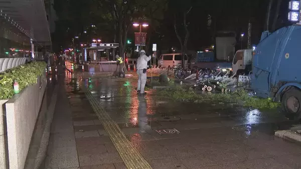 「名古屋の中心部 強風で高さ約１５メートルの街路樹倒れる　けが人なし　名古屋・中区」の画像
