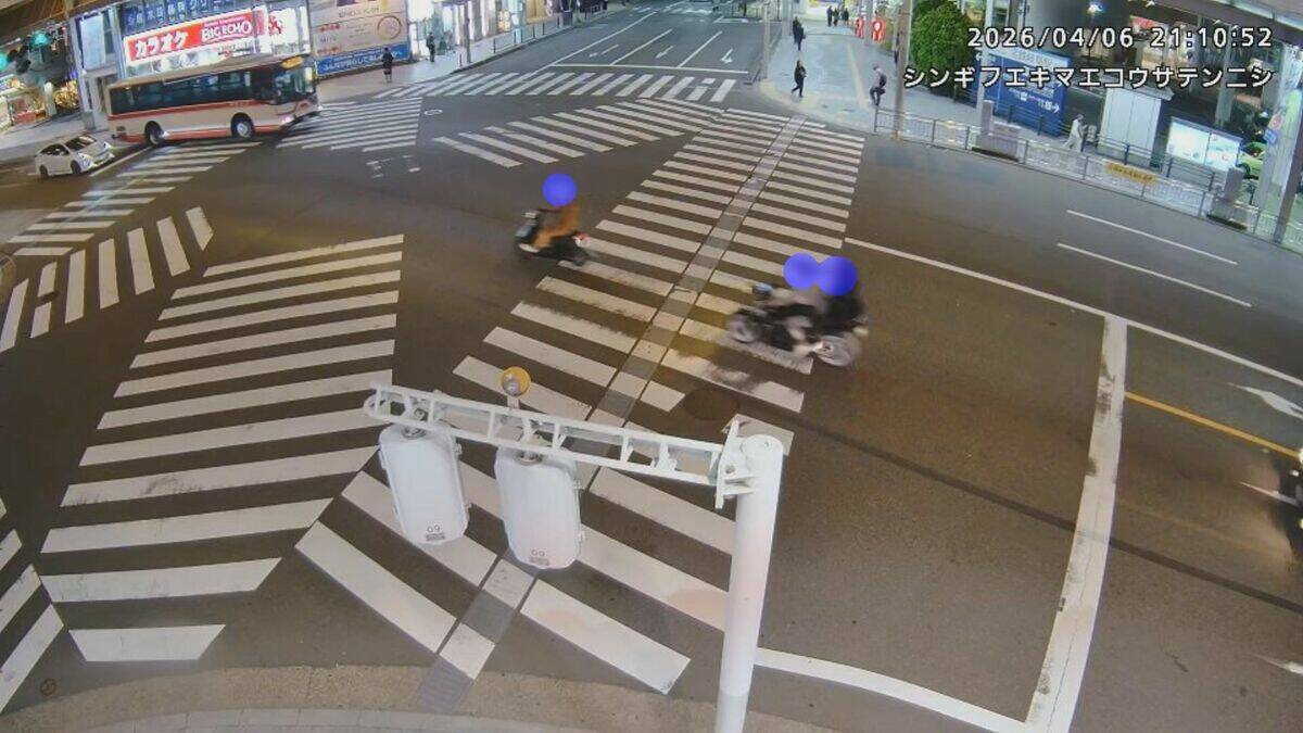 繁華街でバイクを無免許運転 信号無視を繰り返したか 集団で暴走行為 19歳と20歳の男3人逮捕 岐阜市