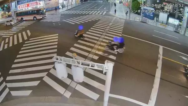 「繁華街でバイクを無免許運転 信号無視を繰り返したか 集団で暴走行為 19歳と20歳の男3人逮捕 岐阜市」の画像