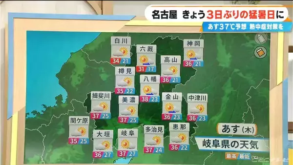 「暑さの原因の一つは台風 もう一つ“台風のたまご”も？ “暑い名古屋”の猛暑日は8月に何日ぐらいに？【気象予報士解説】」の画像