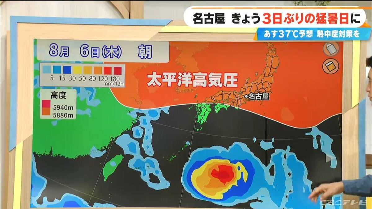 暑さの原因の一つは台風 もう一つ“台風のたまご”も？ “暑い名古屋”の猛暑日は8月に何日ぐらいに？【気象予報士解説】