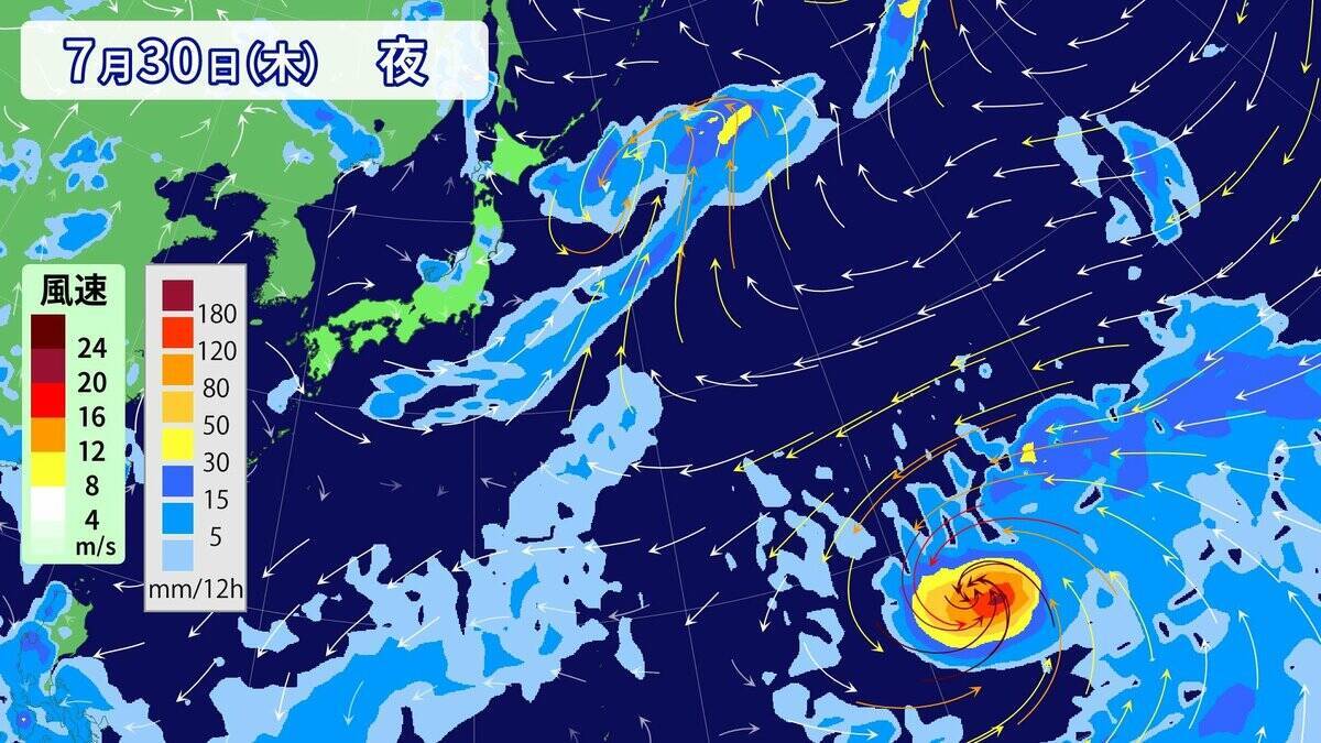 台風13号 8月上旬にかけて日本へ接近おそれ 今後“猛烈な”勢力に発達予想 ｢ドルフィン｣ の進路は？雨･風シミュレーション【台風情報】