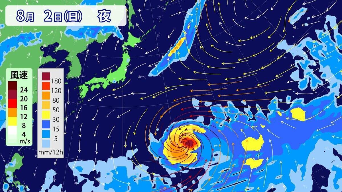 台風13号 8月上旬にかけて日本へ接近おそれ 今後“猛烈な”勢力に発達予想 ｢ドルフィン｣ の進路は？雨･風シミュレーション【台風情報】