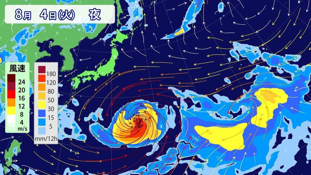 台風13号 8月上旬にかけて日本へ接近おそれ 今後“猛烈な”勢力に発達予想 ｢ドルフィン｣ の進路は？雨･風シミュレーション【台風情報】