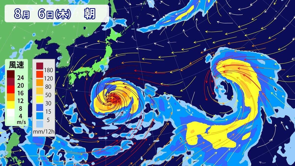台風13号 8月上旬にかけて日本へ接近おそれ 今後“猛烈な”勢力に発達予想 ｢ドルフィン｣ の進路は？雨･風シミュレーション【台風情報】