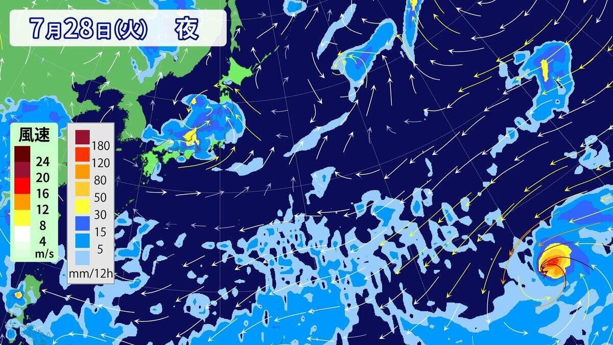 台風13号 8月上旬にかけて日本へ接近おそれ 今後“猛烈な”勢力に発達予想 ｢ドルフィン｣ の進路は？雨･風シミュレーション【台風情報】