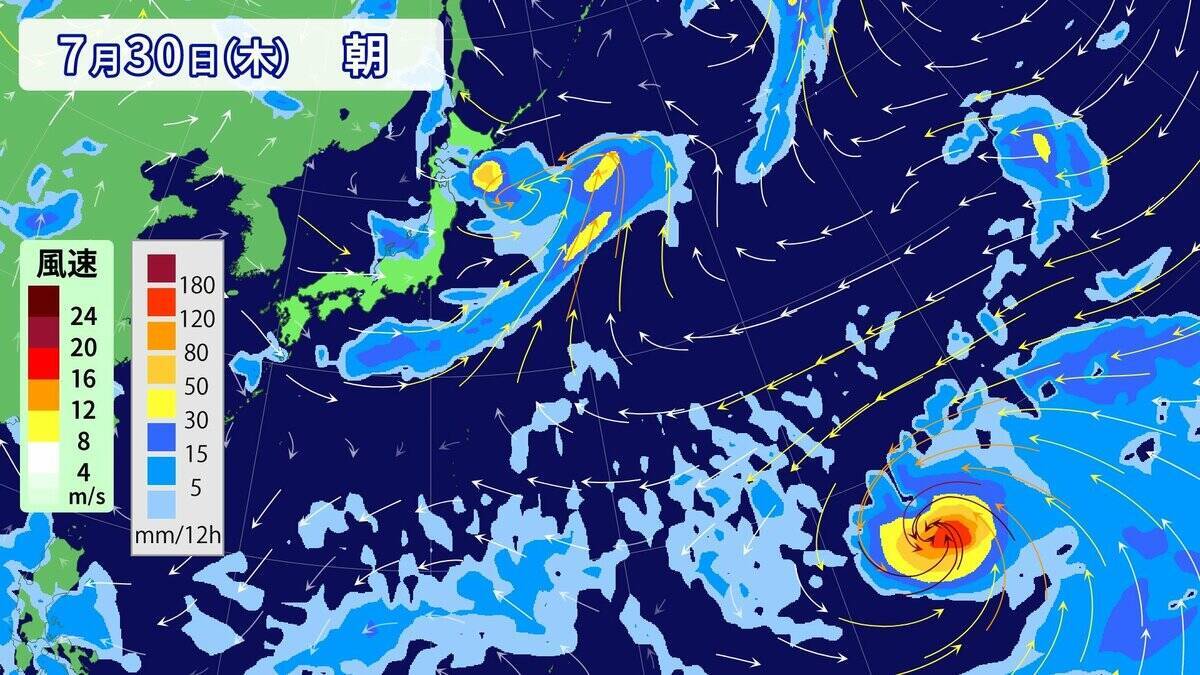 台風13号 8月上旬にかけて日本へ接近おそれ 今後“猛烈な”勢力に発達予想 ｢ドルフィン｣ の進路は？雨･風シミュレーション【台風情報】