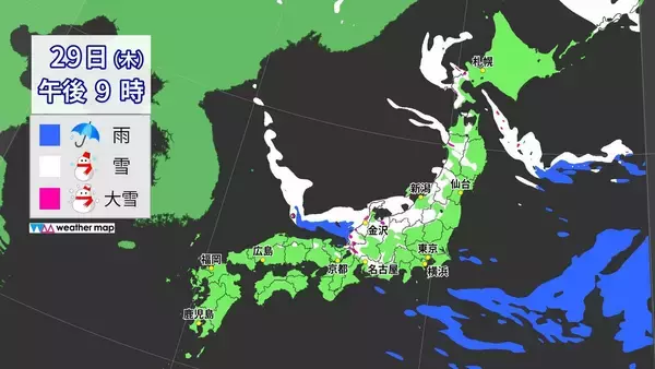 「【雪情報】今週後半は名古屋で再び｢雪｣予想 また強い寒気が襲来… 先週の最長寒気と何が違う？最新の雪シミュレーション」の画像