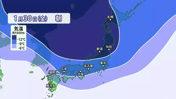 「【雪情報】今週後半は名古屋で再び｢雪｣予想 また強い寒気が襲来… 先週の最長寒気と何が違う？最新の雪シミュレーション」の画像