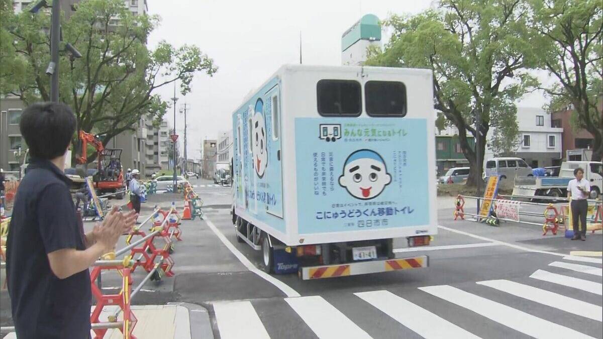 熊本に｢トイレトラック｣と職員を派遣 飲料水約600リットルとトイレットペーパー200ロールも 三重･四日市市