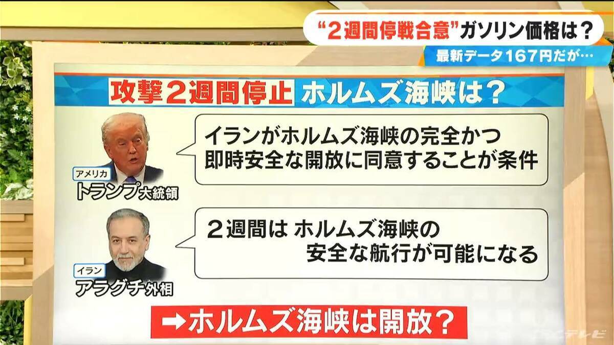 アメリカ･イランの“2週間停戦合意”でガソリン価格はどうなる？今後の見通し【大石邦彦解説】