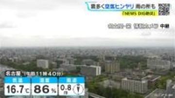 東海地方 きょうは雨の所も… 日中も気温あまり上がらずヒンヤリ 金曜日も曇りや雨 愛知･名古屋･岐阜･三重の天気予報（5/6 昼）