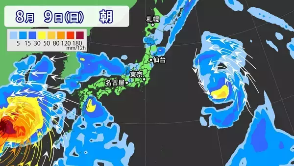 「【ダブル台風】13号（ドルフィン）は沖縄へ 15号（チャンホン）は日本列島接近か その後を追う“雨雲”も日本へやってくる？ 進路予想 雨シミュレーション」の画像