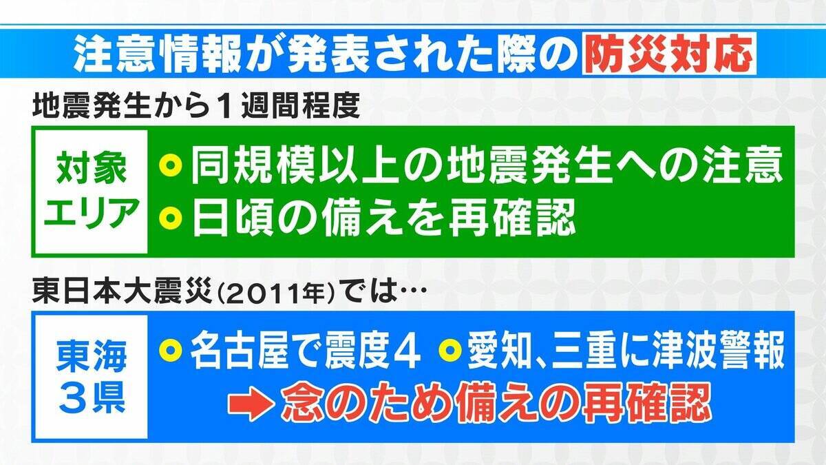 ｢北海道･三陸沖後発地震注意情報｣とは？気象庁が発表 東海3県でも最大震度2を観測 青森県で震度5強の地震