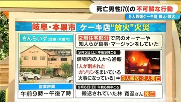 5人死傷の岐阜･本巣市ケーキ店火災 一体なにが？ 現場にいた人たちの関係性は？