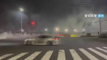 深夜に火花を散らして…名古屋港金城ふ頭でドリフト走行疑い 20～30代の男3人逮捕 車はナンバープレート隠した状態