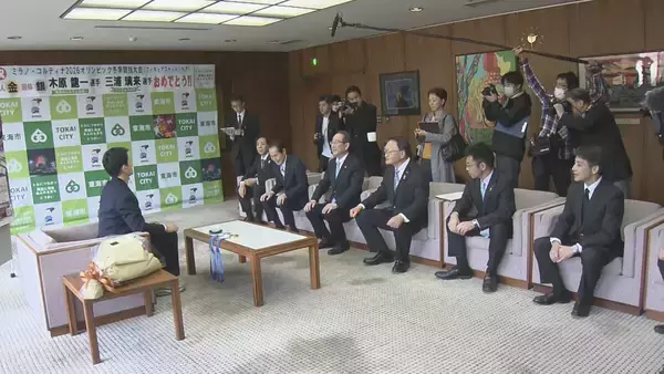 りくりゅうペアの木原龍一選手 ｢心が折れそうな瞬間も…皆さんからの応援でベストな演技できた｣ 地元 愛知･東海市に凱旋