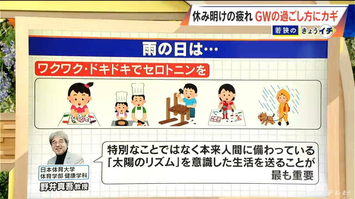 GW明けの“疲れ”どう防ぐ？半分以上が“疲労感･心理的負担増”の調査も…ポイントは｢幸せホルモンの分泌｣ 専門家に聞く