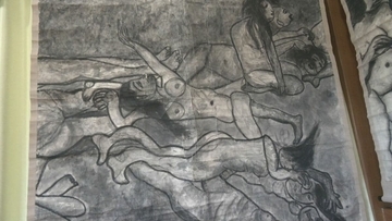 広島に原爆投下… 当時の状況が描かれた絵画を70年前に小学生が模写 愛知･岡崎市の寺で公開 地元のこどもたちが“被爆の惨状”学ぶ