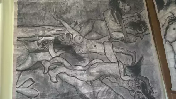 広島に原爆投下… 当時の状況が描かれた絵画を70年前に小学生が模写 愛知･岡崎市の寺で公開 地元のこどもたちが“被爆の惨状”学ぶ