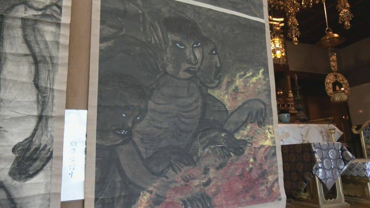 広島に原爆投下… 当時の状況が描かれた絵画を70年前に小学生が模写 愛知･岡崎市の寺で公開 地元のこどもたちが“被爆の惨状”学ぶ