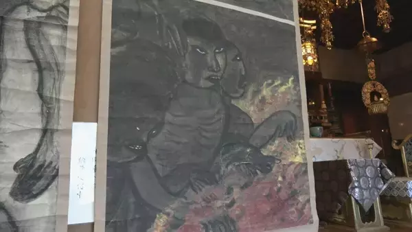 「広島に原爆投下… 当時の状況が描かれた絵画を70年前に小学生が模写 愛知･岡崎市の寺で公開 地元のこどもたちが“被爆の惨状”学ぶ」の画像