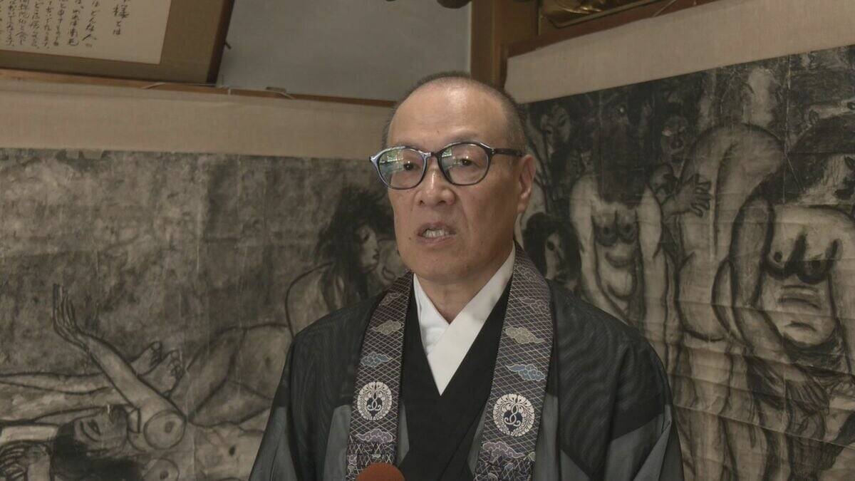 広島に原爆投下… 当時の状況が描かれた絵画を70年前に小学生が模写 愛知･岡崎市の寺で公開 地元のこどもたちが“被爆の惨状”学ぶ