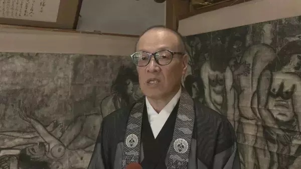 「広島に原爆投下… 当時の状況が描かれた絵画を70年前に小学生が模写 愛知･岡崎市の寺で公開 地元のこどもたちが“被爆の惨状”学ぶ」の画像