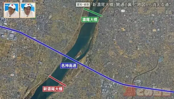 「途中で途切れた“不可解な道”!? 地図から消える道も…愛知・岐阜の“橋にまつわる道”を調査【道との遭遇】」の画像