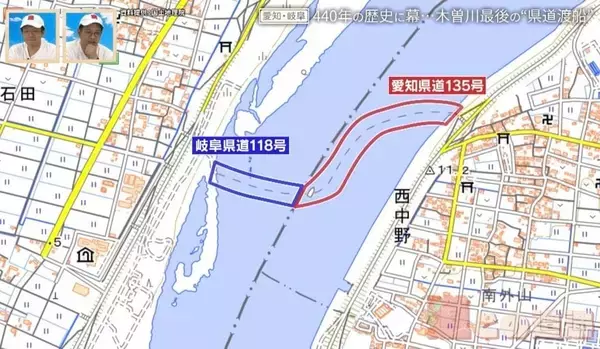 「途中で途切れた“不可解な道”!? 地図から消える道も…愛知・岐阜の“橋にまつわる道”を調査【道との遭遇】」の画像