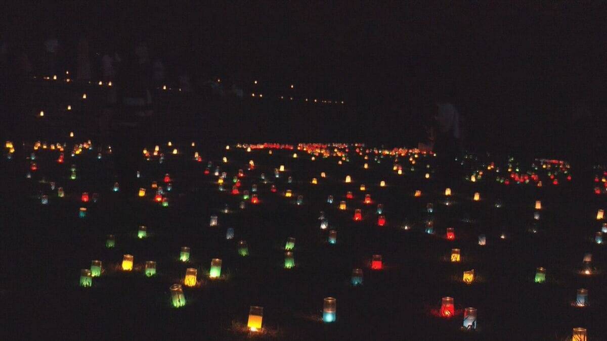 ”満天の星空が地上に” 約１万個のキャンドルの明かりが森の中で揺れる　岐阜・下呂市　四美ナリエ「インスタよりきれい」