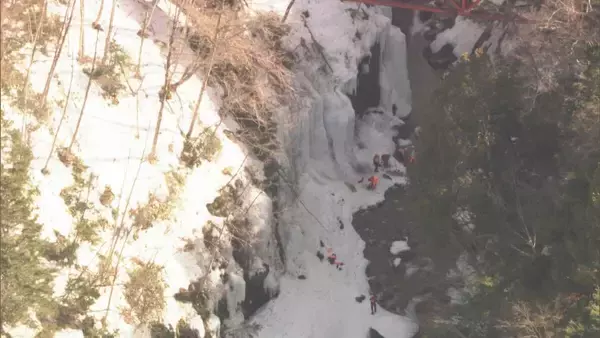 「氷の塊の下敷きになった男性が死亡 アイスクライミング中に滑落 平年を大きく上回る気温 岐阜・下呂市 濁河大橋近く」の画像