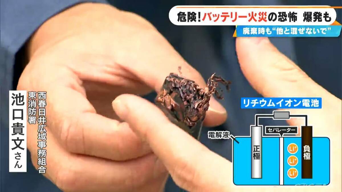 リチウムイオン電池 なぜ発火･爆発するの？メカニズムを聞く 地下鉄でモバイルバッテリーから出火したことも… 何に気をつければいい？