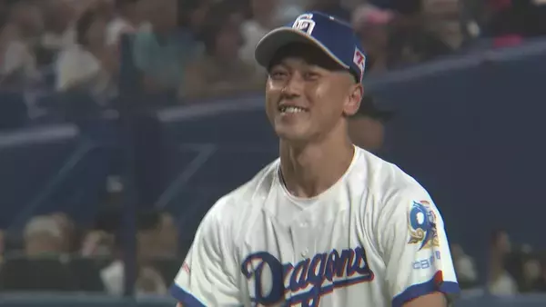 「始球式に金メダリスト･村瀬心椛選手｢オリンピックよりも体が震えて…｣ きのうは小田凱人選手 ドラゴンズ1勝なるか」の画像