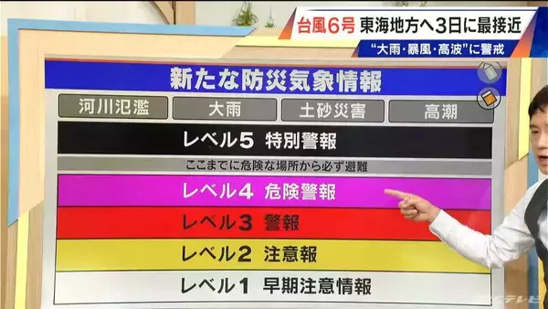 「【台風情報】台風6号 東海地方はあさって(水)に最接近か 警報級大雨のおそれも 雨シミュレーション 愛知･名古屋･岐阜･三重の天気予報」の画像