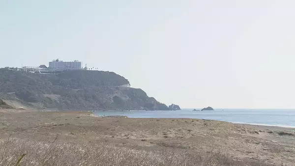 「平日でも寒くても続々とカップルが…新たな“ウェディングフォト”の聖地に 愛知･田原市の伊良湖岬 市のリーフレットに登場の職員｢幸せな瞬間見つけて｣」の画像