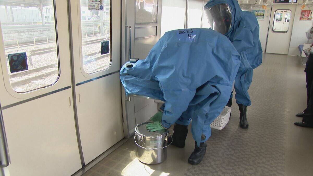 駅で“刃物男”が暴れ…液体まいた想定 アジア大会前に不審者の対応訓練 ｢関係部署との連携や対応を再確認｣ 名古屋
