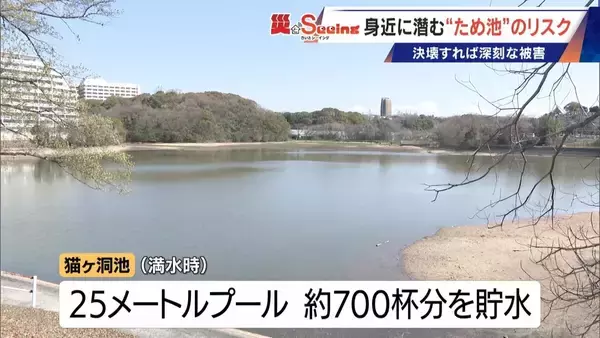 「決壊したら15分ほどで名古屋･本山にも“濁流”が… 住宅街の中にある｢猫ヶ洞池｣ 見慣れた風景に潜む“ため池”の危険」の画像