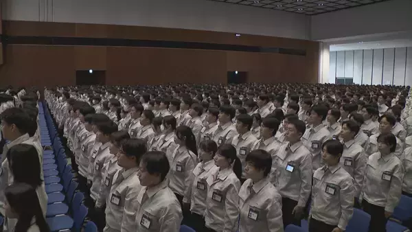 「トヨタの入社式 新入社員の中には…スノーボード金メダリスト･深田茉莉選手も 今年度は7割の会社で初任給アップ」の画像