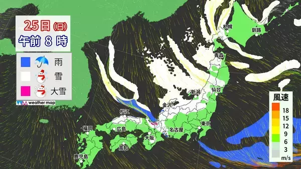 「【大雪情報】東海地方各地で雪を観測 岐阜市で10センチの積雪 東海道新幹線は始発から一部区間で速度を落として運転 週末にかけて岐阜を中心に警戒を 最新の雪シミュレーション 気象庁」の画像