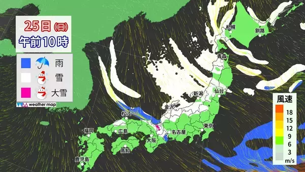 「【大雪情報】東海地方各地で雪を観測 岐阜市で10センチの積雪 東海道新幹線は始発から一部区間で速度を落として運転 週末にかけて岐阜を中心に警戒を 最新の雪シミュレーション 気象庁」の画像