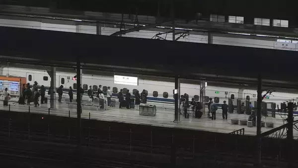「【速報】東海道新幹線 豊橋～小田原 上り線で運転見合わせ（1日午後6時55分現在）」の画像