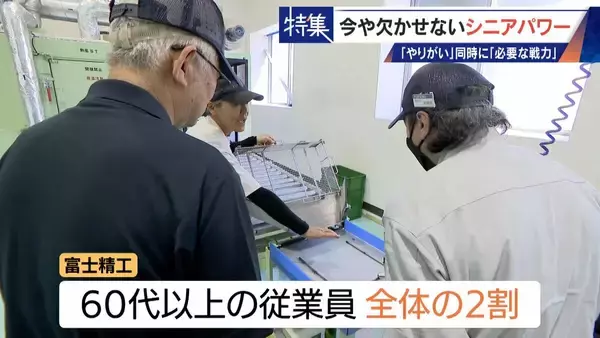 「95歳の利用者に寄り添う76歳の看護師 人手不足で増える“定年撤廃” 現場を支えるシニアパワー」の画像
