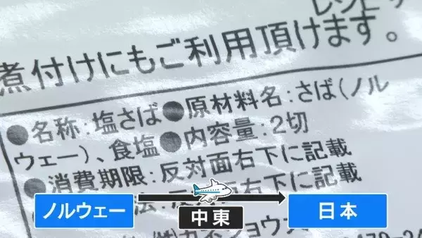 「中東情勢で塩サバ大幅値上げ ｢2切れ862円｣に 航空便の“ルート変更”でノルウェー産に打撃」の画像