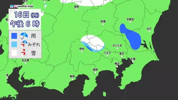 「東京で“積雪”か きょう午後～明日にかけて… 23区で積雪になる条件とは？いつどこで雪が降る？最新のシミュレーション 気象庁【雪情報】」の画像
