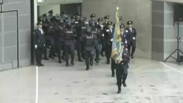 安全・安心への決意新たに　警察官たちの士気高める年頭視閲　千葉県警